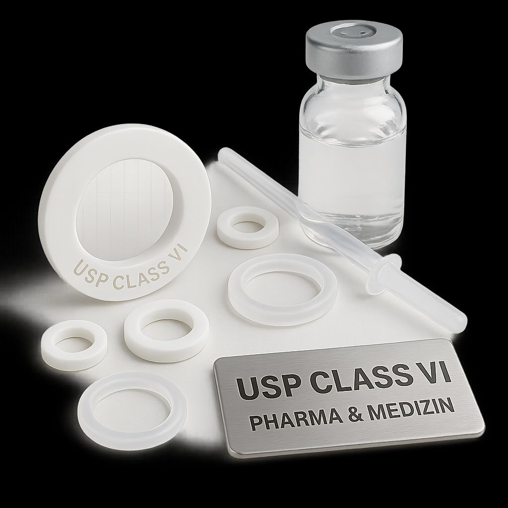 Dichtungen für die Pharma und Medizintechnik USP Class VI konform